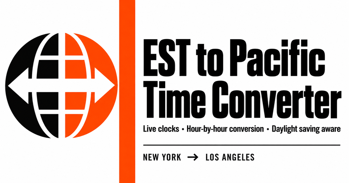 EST to Pacific Time screenshot 1